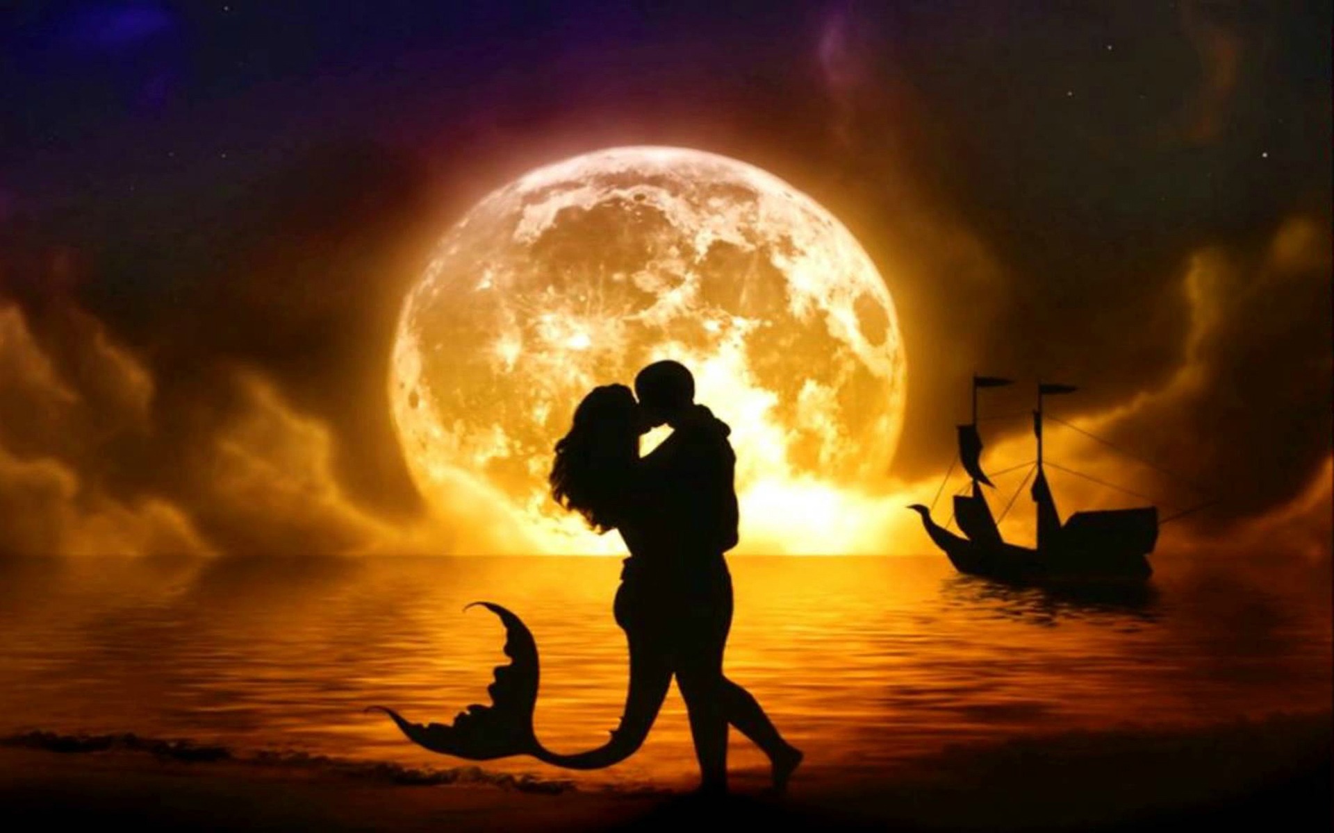 Солнце и луна любовь. Луна и влюбленные. Пара на фоне Луны. Парочка на фоне Луны. Силуэт на фоне Луны.