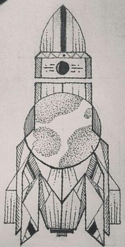 Тату эскиз ракеты