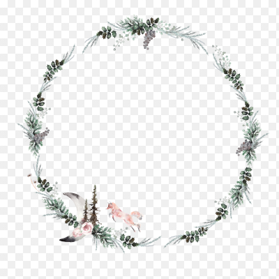 Новогодняя Круглая Рамка