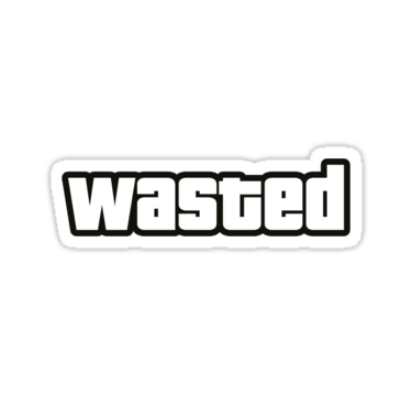 Наклейка WASTED PNG - AVATAN PLUS