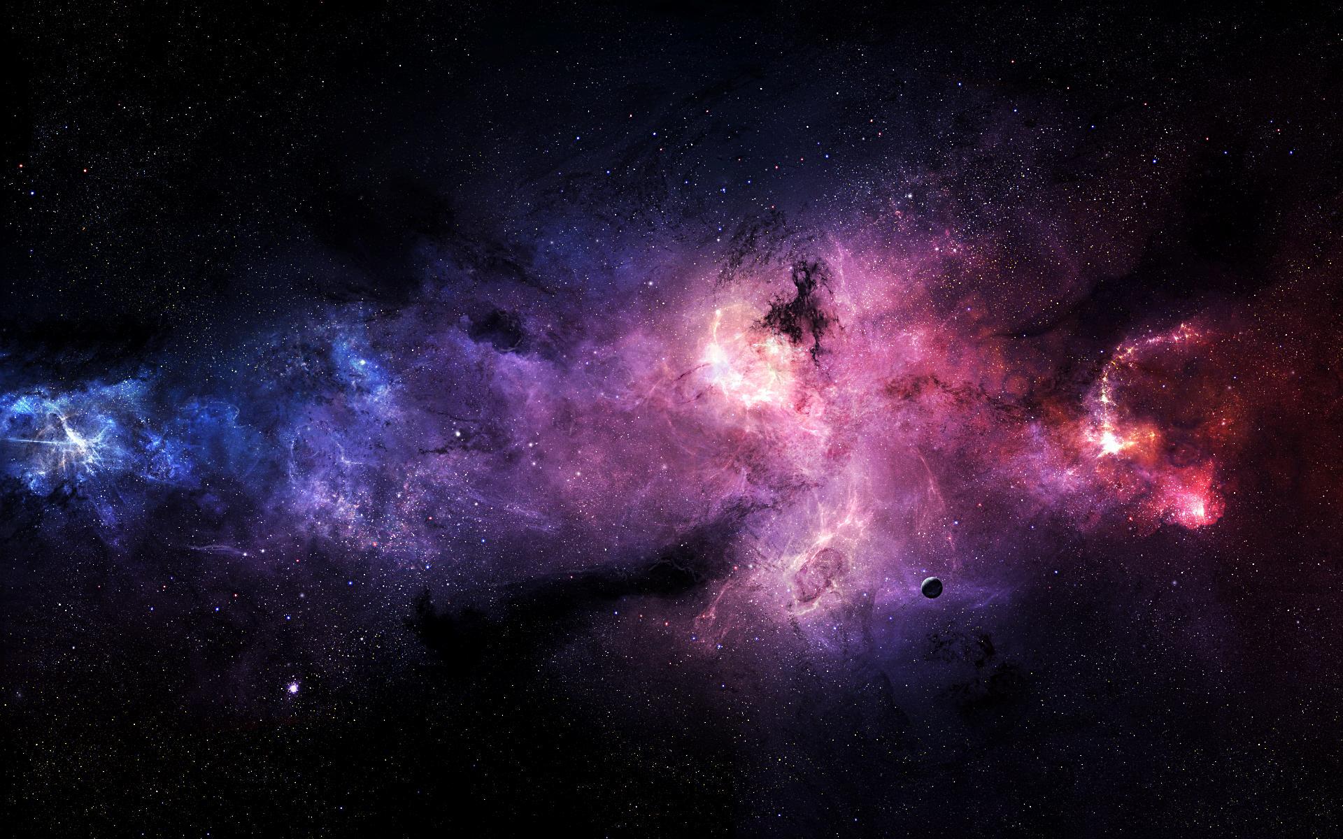Обои Фиолетовый свет от звезд картинки на рабочий стол на тему Космос - скачать без смс