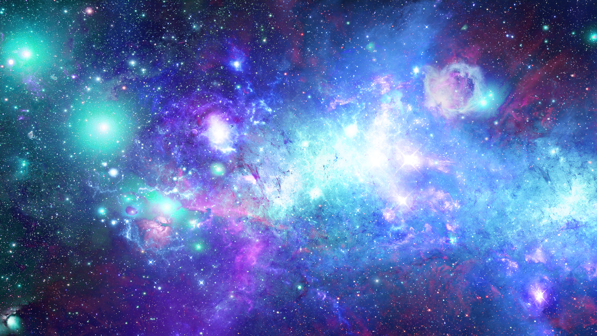Обои Звезды в цветном небе картинки на рабочий стол на тему Космос - скачать без смс