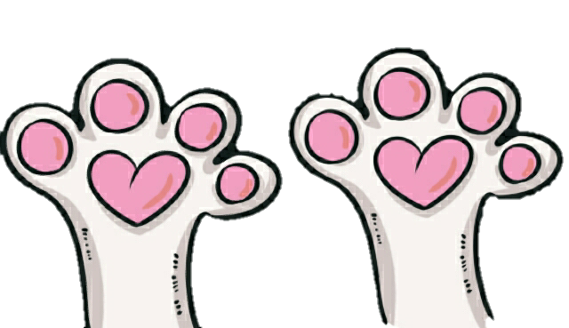 Милая кошачья лапка рисунок