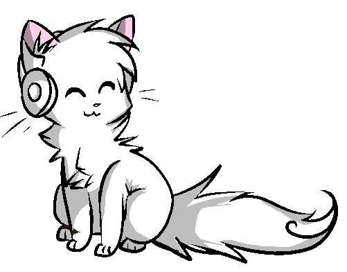 Рисунок котик аниме