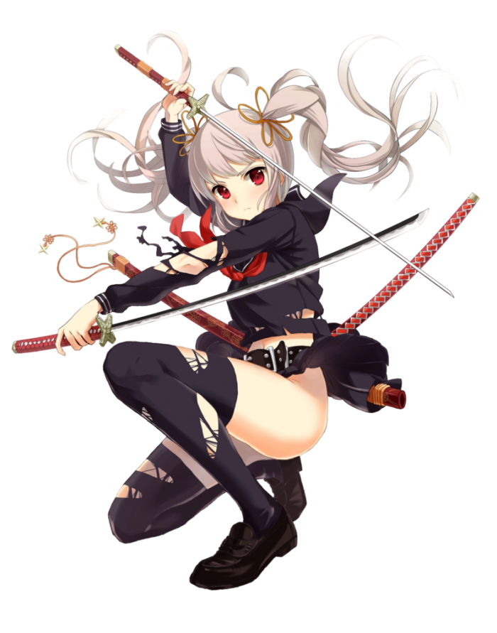 Girl with katana anime