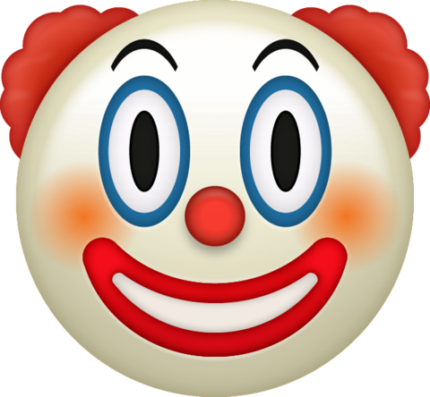 Vaizdo rezultatas pagal užklausą „clown emoji“