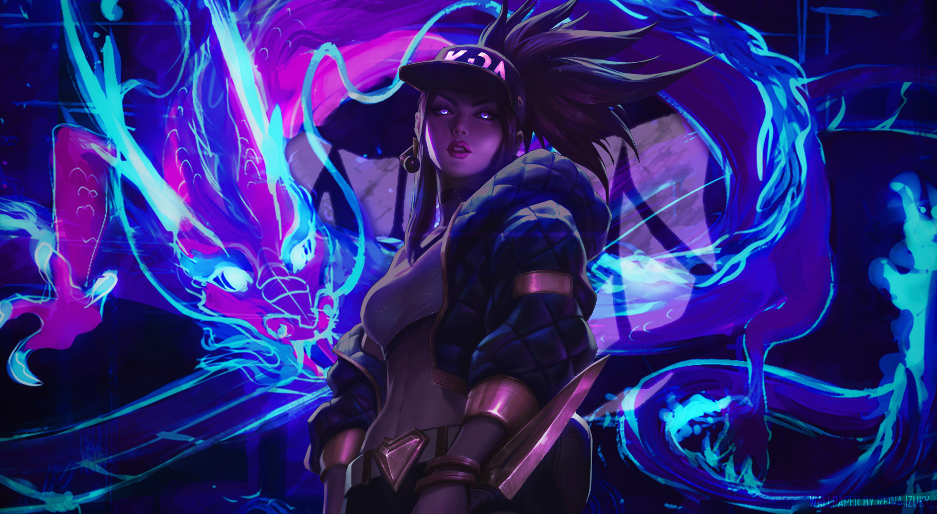 Steam artwork design league of legends akali фото 106